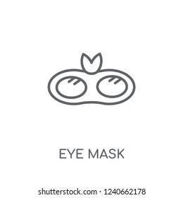 Eye mask linear icon. Modern outline Eye mask logo concept on white background from Birthday party and wedding collection. Suitable for use on web apps, mobile apps and print media.