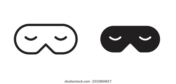 Eye mask liner icon vector set.