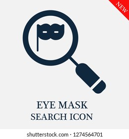 Eye mask search icon. Editable Eye mask search icon for web or mobile.