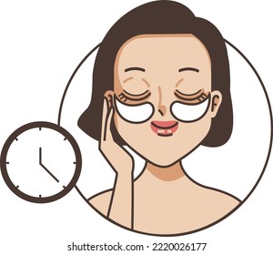 Eye mask sheet. while waiting.