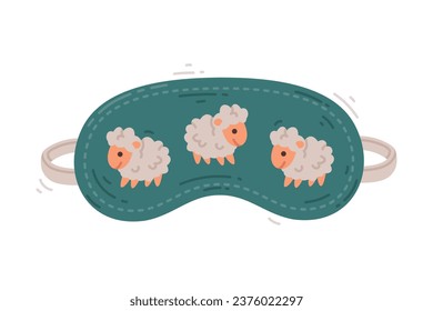 Eye Mask for Sleeping as Cloth Cover to Block out Light Vector Illustration