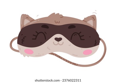 Eye Mask for Sleeping as Cloth Cover to Block out Light Vector Illustration