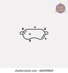 eye mask sleeping line icon