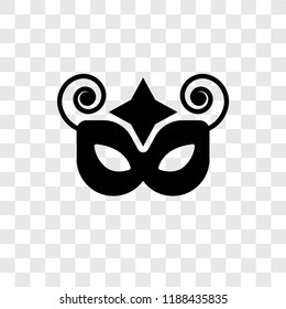 Eye mask vector icon isolated on transparent background, Eye mask transparency logo concept