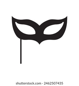 Symbol für die Vektorgrafik der Augenmaske. Masquerade Kugel Vektorgrafik schwarz simple Illustration auf weißem Hintergrund..eps