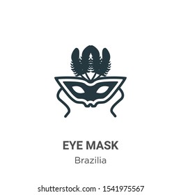 Eye mask vector icon on white background. Flat vector eye mask icon symbol sign from modern brazilia collection for mobile concept and web apps design.