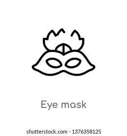 eye mask vector line icon. Simple element illustration. eye mask outline icon from brazilia concept. Can be used for web and mobile