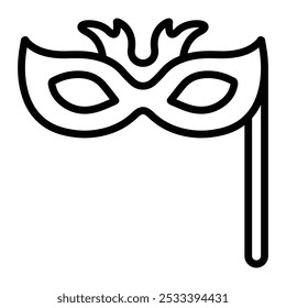 Eye Mask Vector Line Icon Design