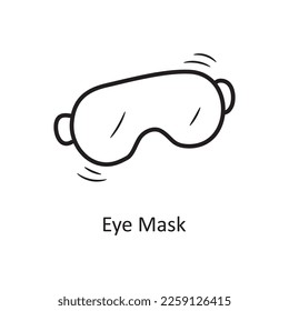 Eye Mask vector outline Icon Design illustration. Olympic Symbol on White background EPS 10 File