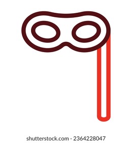 Eye mask Vector Thick Line Two Color Icons For Personal And Commercial Use.
