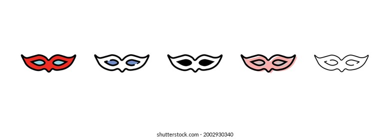 eye mask vector type icon