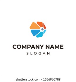 eye media logo design vector