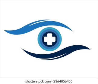 eye medical care for health service and clinic logo