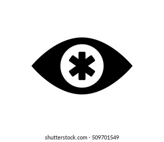 eye medical silhouette medical medicare health care pharmacy clinic image vector icon