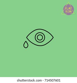 eye medicine line icon