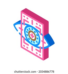 eye with mesh ophthalmology isometric icon vector. eye with mesh ophthalmology sign. isolated symbol illustration
