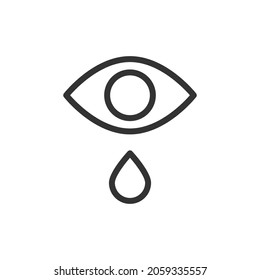 Icono de línea mínima ocular. Diseño de símbolo de trazo web. Signo ocular aislado en un fondo blanco. Icono de línea Premium.