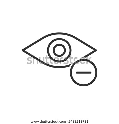 Eye Minus Icon Sign Symbol