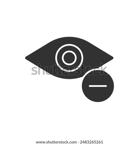 Eye Minus Icon Sign Symbol