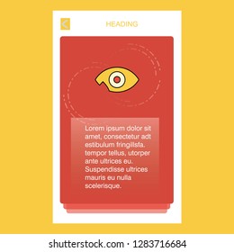 Eye mobile vertical banner design design. Vector
