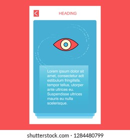 Eye mobile vertical banner design design. Vector