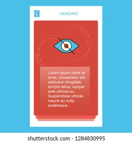 Eye mobile vertical banner design design. Vector