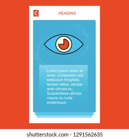 Eye mobile vertical banner design design. Vector
