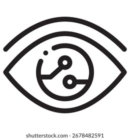 Icono moderno del Vector del ojo – Plantilla mínima del símbolo de la ilustración para el diseño móvil del UI del App del Web
