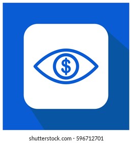 Eye with money vector icon