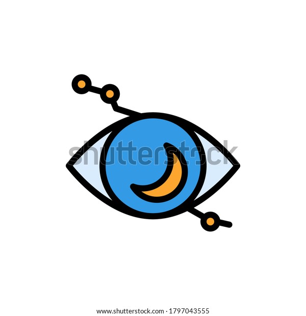 Eye moon star icon. Simple color with outline\
vector elements of esoteric icons for ui and ux, website or mobile\
application