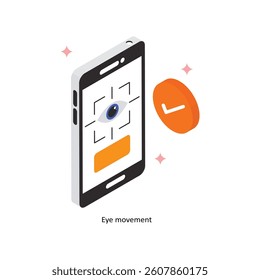 Eye movement Concept isometric Style Illustrations. Eps 10 File