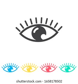 Augmehrfarbiges Symbol-Set. Einfache Bildyph, flache Vektorillustration medizinischer Icons für i und ux, Website oder mobile Applikationen