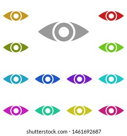 eye multi color icon. Simple glyph, flat vector of web icons for UI and UX, website or mobile application