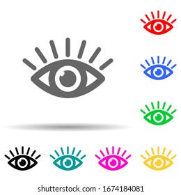 eye multi color style icon. Simple thin line, outline vector of web icons for ui and ux, website or mobile application