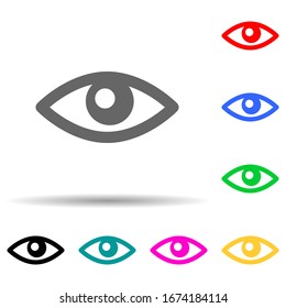 ícono de estilo de varios colores. Línea delgada simple, contorno vectorial de iconos web para ui y ux, sitio web o aplicación móvil