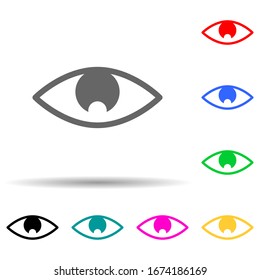ícono de estilo de varios colores. Línea delgada simple, contorno vectorial de iconos web para ui y ux, sitio web o aplicación móvil