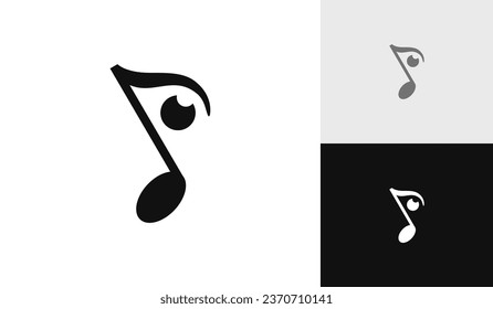 Eye music note logo design