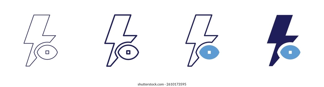 Eye natural remedies icon in 4 different styles. Thin Line, Line, Bold Line, Duotone. Duotone style. Editable stroke.