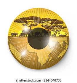Eye of nature concept, Eyes of the World Animal Day. Vector illustration.