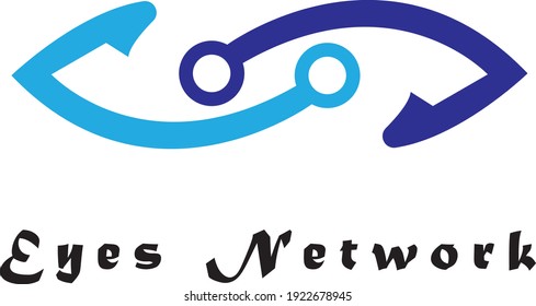 eye network logo in blue color