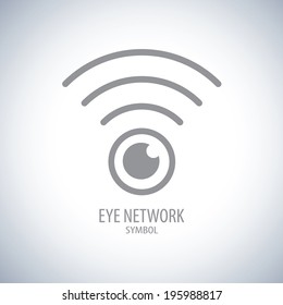 Eye network symbol icon. Vector design. Communication concept, Logo template design