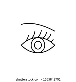 Eye normal eyebrow icon. Simple line, outline vector of optometry icons for ui and ux, website or mobile application