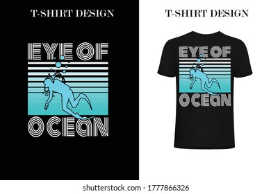 eye of ocean t-shirt.scuba diving t-shirt design.