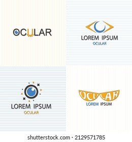 Eye And Ocular Health Care Logo Set - Vector