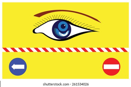 Eye on Lebanese truck back vector