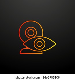 Eye on web camera nolan icon. Elements of virus antivirus set. Simple icon for websites, web design, mobile app, info graphics