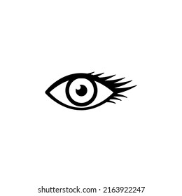 Eye on white background. Woman eye. The eye logo. Eyes art. Human eye, close up - vector