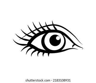 Eye On White Background Womans Eye Stock Vector (Royalty Free ...