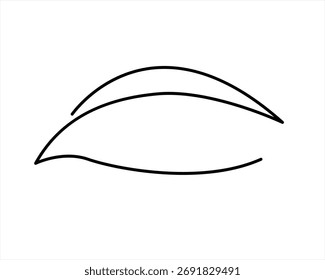 Eye One Line Drawing Modern Eye Sketch, Eye One Line Drawing Vector Outline, Vision Eye One Line Drawing Wall Decor