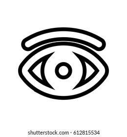 Eye opened line icon